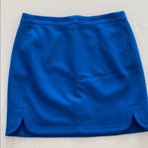 JCrew blue wool skirt